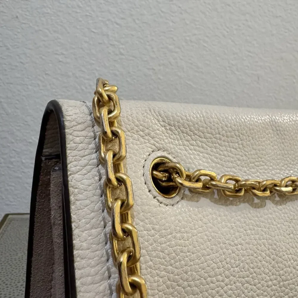 Tory Burch Carson Convertible Leather Crossbody Bag In Ivory Retail $498